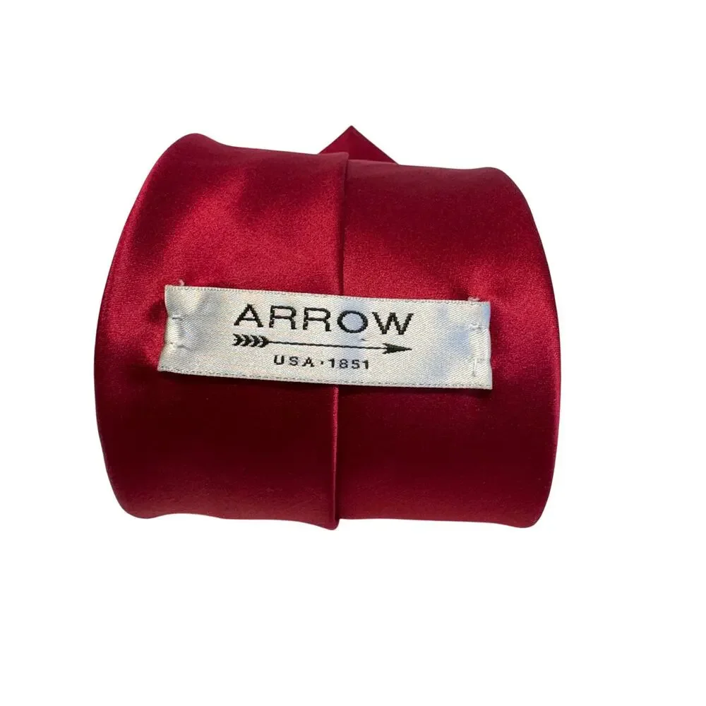 Arrow Men's Red and Black Satin Formal Tie